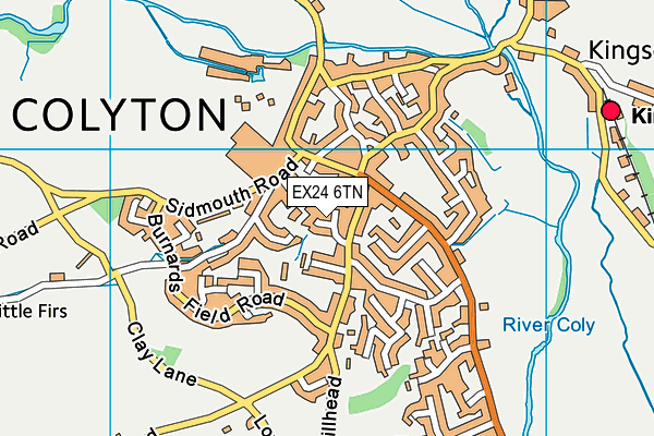EX24 6TN map - OS VectorMap District (Ordnance Survey) EX24 6TN map - OS VectorMap District (Ordnance Survey)