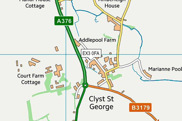 EX3 0FA map - OS VectorMap District (Ordnance Survey) EX3 0FA map - OS VectorMap District (Ordnance Survey)
