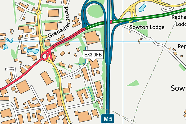 EX3 0FB map - OS VectorMap District (Ordnance Survey) EX3 0FB map - OS VectorMap District (Ordnance Survey)
