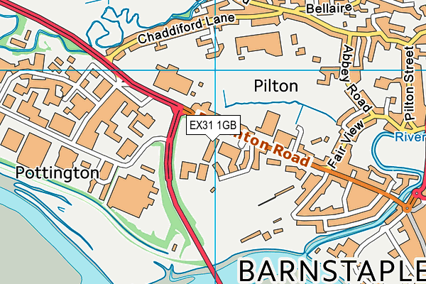 EX31 1GB map - OS VectorMap District (Ordnance Survey)