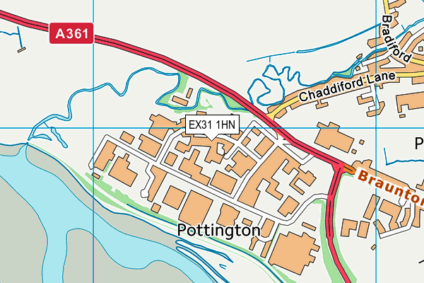 EX31 1HN map - OS VectorMap District (Ordnance Survey) EX31 1HN map - OS VectorMap District (Ordnance Survey)