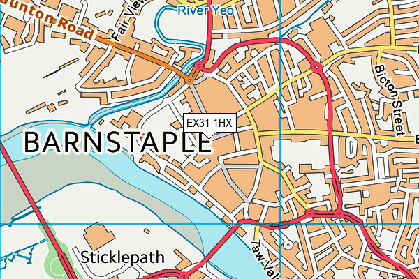 EX31 1HX map - OS VectorMap District (Ordnance Survey) EX31 1HX map - OS VectorMap District (Ordnance Survey)