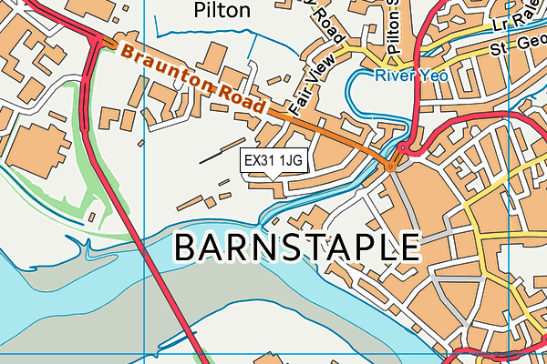 EX31 1JG map - OS VectorMap District (Ordnance Survey) EX31 1JG map - OS VectorMap District (Ordnance Survey)