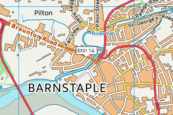 EX31 1JL map - OS VectorMap District (Ordnance Survey) EX31 1JL map - OS VectorMap District (Ordnance Survey)
