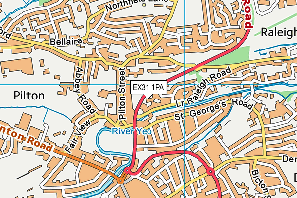 EX31 1PA map - OS VectorMap District (Ordnance Survey) EX31 1PA map - OS VectorMap District (Ordnance Survey)