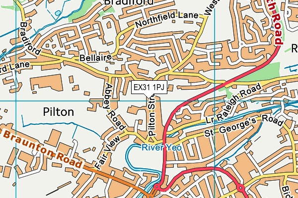 EX31 1PJ map - OS VectorMap District (Ordnance Survey)