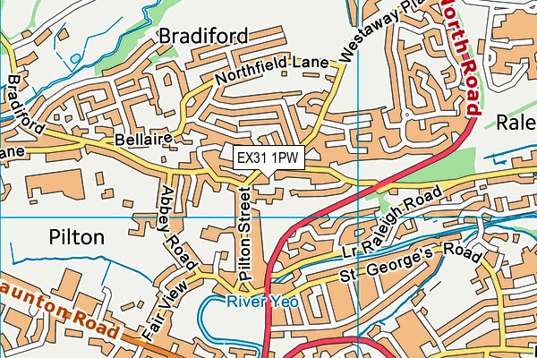 EX31 1PW map - OS VectorMap District (Ordnance Survey) EX31 1PW map - OS VectorMap District (Ordnance Survey)