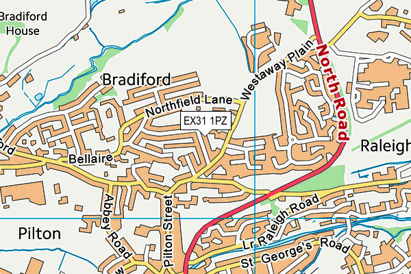 EX31 1PZ map - OS VectorMap District (Ordnance Survey) EX31 1PZ map - OS VectorMap District (Ordnance Survey)