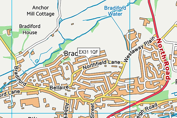 EX31 1QF map - OS VectorMap District (Ordnance Survey) EX31 1QF map - OS VectorMap District (Ordnance Survey)