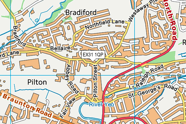 EX31 1QP map - OS VectorMap District (Ordnance Survey) EX31 1QP map - OS VectorMap District (Ordnance Survey)