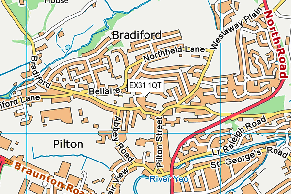 EX31 1QT map - OS VectorMap District (Ordnance Survey) EX31 1QT map - OS VectorMap District (Ordnance Survey)