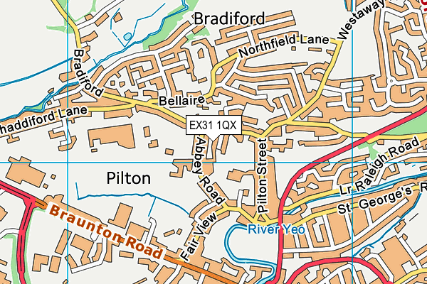 EX31 1QX map - OS VectorMap District (Ordnance Survey)