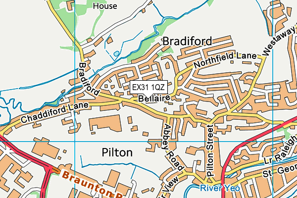 EX31 1QZ map - OS VectorMap District (Ordnance Survey) EX31 1QZ map - OS VectorMap District (Ordnance Survey)