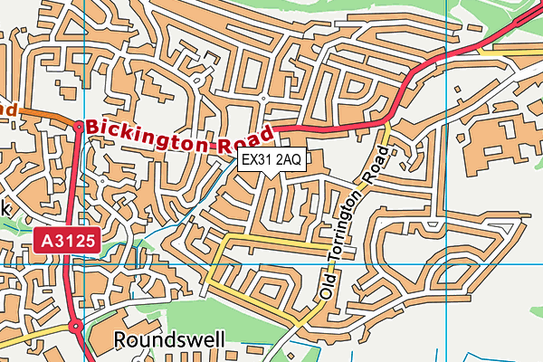 EX31 2AQ map - OS VectorMap District (Ordnance Survey) EX31 2AQ map - OS VectorMap District (Ordnance Survey)