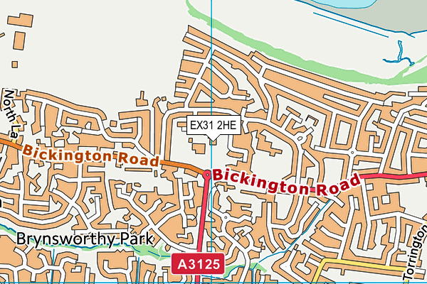 EX31 2HE map - OS VectorMap District (Ordnance Survey) EX31 2HE map - OS VectorMap District (Ordnance Survey)