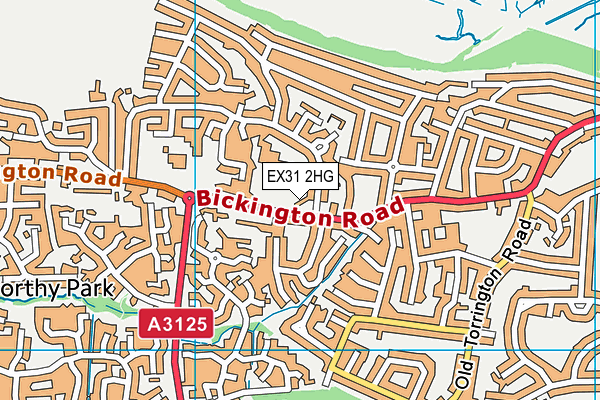 EX31 2HG map - OS VectorMap District (Ordnance Survey) EX31 2HG map - OS VectorMap District (Ordnance Survey)
