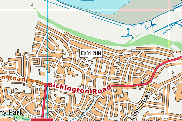 EX31 2HN map - OS VectorMap District (Ordnance Survey) EX31 2HN map - OS VectorMap District (Ordnance Survey)