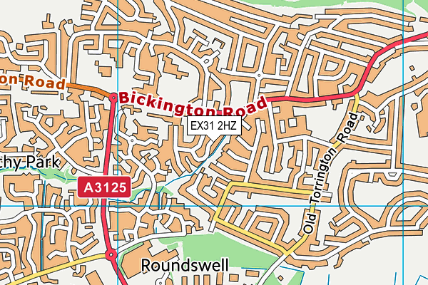 EX31 2HZ map - OS VectorMap District (Ordnance Survey) EX31 2HZ map - OS VectorMap District (Ordnance Survey)