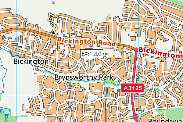 EX31 2LG map - OS VectorMap District (Ordnance Survey) EX31 2LG map - OS VectorMap District (Ordnance Survey)