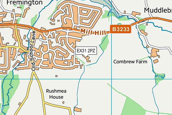 EX31 2PZ map - OS VectorMap District (Ordnance Survey) EX31 2PZ map - OS VectorMap District (Ordnance Survey)