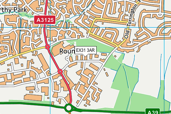 EX31 3AR map - OS VectorMap District (Ordnance Survey) EX31 3AR map - OS VectorMap District (Ordnance Survey)