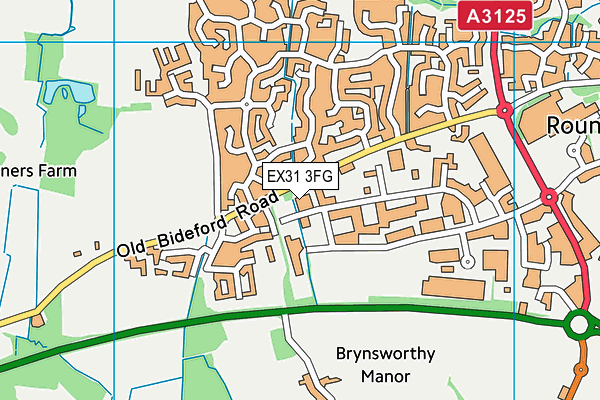 EX31 3FG map - OS VectorMap District (Ordnance Survey) EX31 3FG map - OS VectorMap District (Ordnance Survey)