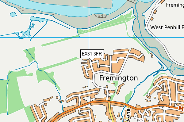 EX31 3FR map - OS VectorMap District (Ordnance Survey) EX31 3FR map - OS VectorMap District (Ordnance Survey)