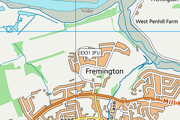 EX31 3FU map - OS VectorMap District (Ordnance Survey) EX31 3FU map - OS VectorMap District (Ordnance Survey)