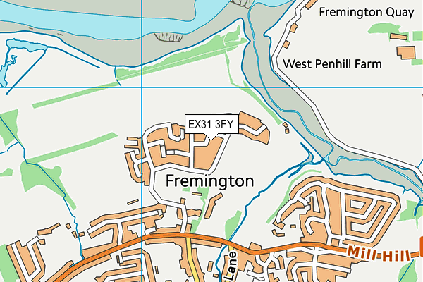 EX31 3FY map - OS VectorMap District (Ordnance Survey) EX31 3FY map - OS VectorMap District (Ordnance Survey)