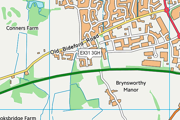 EX31 3GH map - OS VectorMap District (Ordnance Survey) EX31 3GH map - OS VectorMap District (Ordnance Survey)