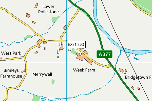 EX31 3JQ map - OS VectorMap District (Ordnance Survey) EX31 3JQ map - OS VectorMap District (Ordnance Survey)