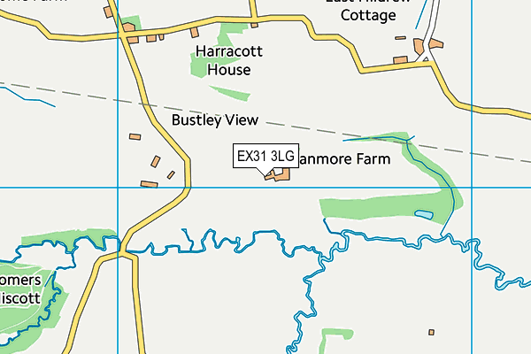 EX31 3LG map - OS VectorMap District (Ordnance Survey) EX31 3LG map - OS VectorMap District (Ordnance Survey)