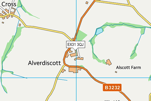 EX31 3QJ map - OS VectorMap District (Ordnance Survey) EX31 3QJ map - OS VectorMap District (Ordnance Survey)
