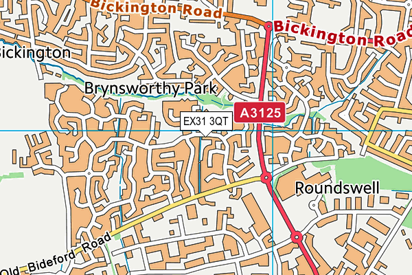 EX31 3QT map - OS VectorMap District (Ordnance Survey) EX31 3QT map - OS VectorMap District (Ordnance Survey)