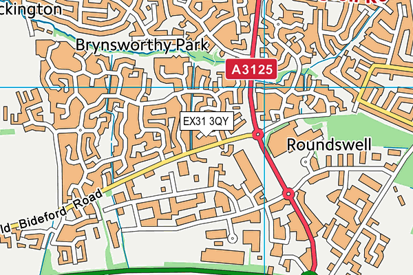 EX31 3QY map - OS VectorMap District (Ordnance Survey) EX31 3QY map - OS VectorMap District (Ordnance Survey)