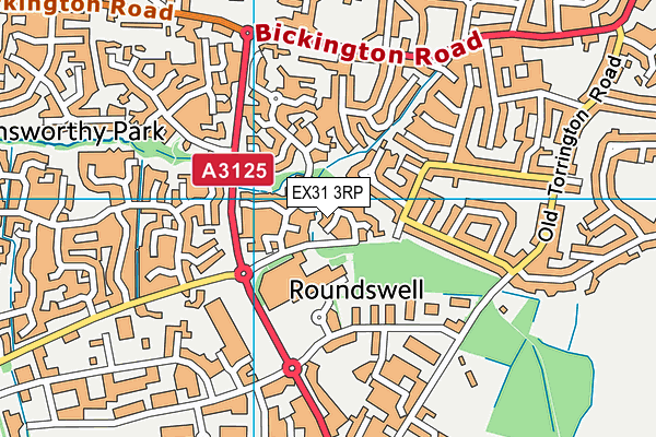 EX31 3RP map - OS VectorMap District (Ordnance Survey) EX31 3RP map - OS VectorMap District (Ordnance Survey)