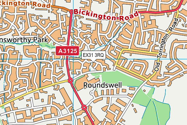 EX31 3RQ map - OS VectorMap District (Ordnance Survey) EX31 3RQ map - OS VectorMap District (Ordnance Survey)