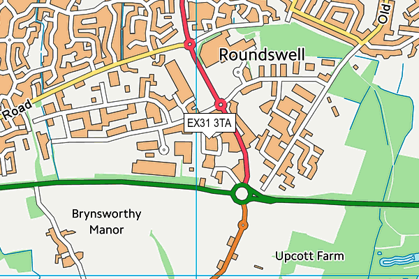 EX31 3TA map - OS VectorMap District (Ordnance Survey) EX31 3TA map - OS VectorMap District (Ordnance Survey)