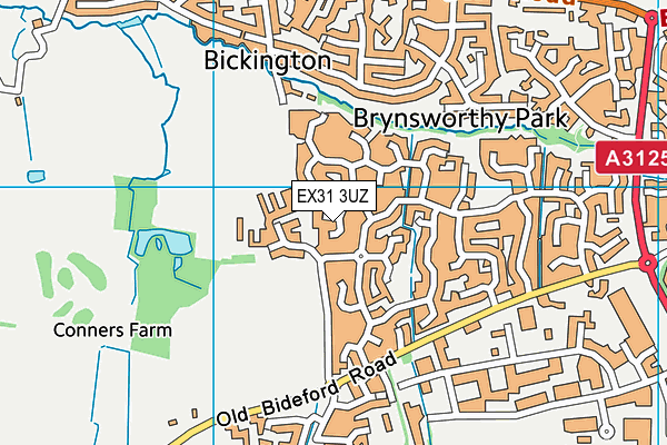EX31 3UZ map - OS VectorMap District (Ordnance Survey) EX31 3UZ map - OS VectorMap District (Ordnance Survey)