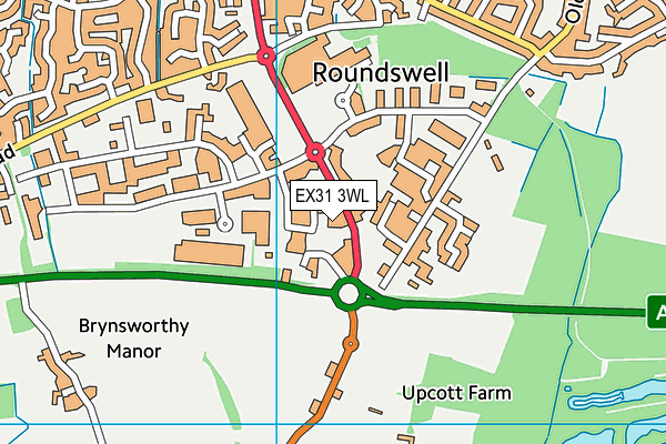 EX31 3WL map - OS VectorMap District (Ordnance Survey) EX31 3WL map - OS VectorMap District (Ordnance Survey)
