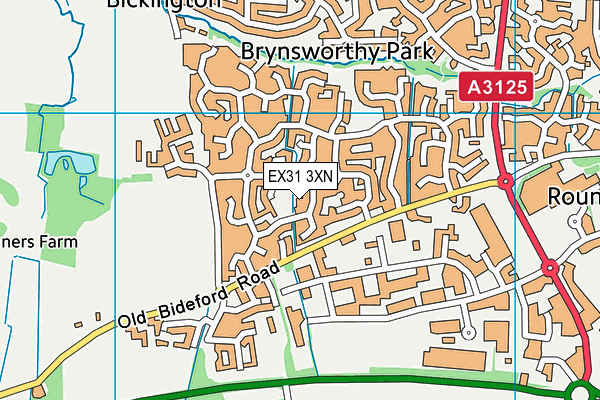 EX31 3XN map - OS VectorMap District (Ordnance Survey) EX31 3XN map - OS VectorMap District (Ordnance Survey)