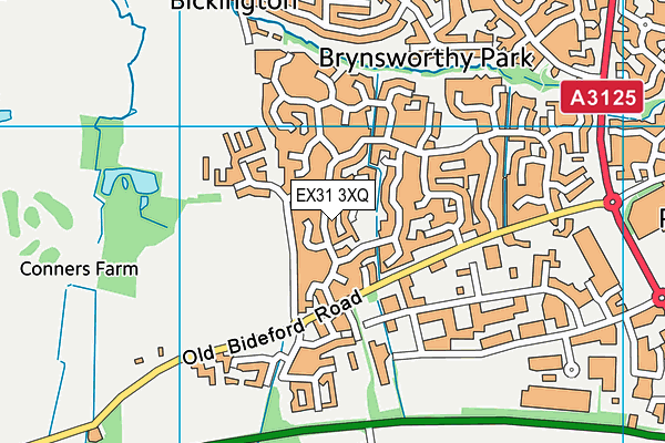 EX31 3XQ map - OS VectorMap District (Ordnance Survey) EX31 3XQ map - OS VectorMap District (Ordnance Survey)