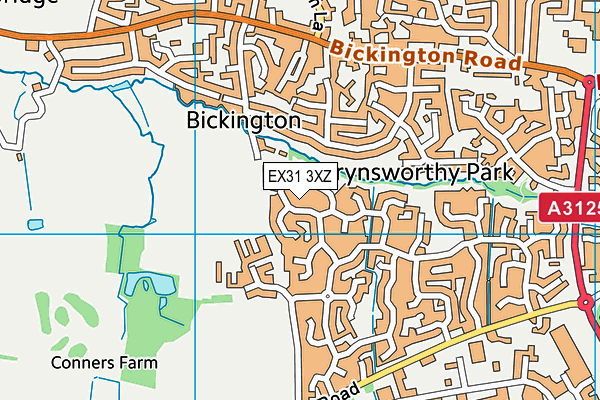 EX31 3XZ map - OS VectorMap District (Ordnance Survey) EX31 3XZ map - OS VectorMap District (Ordnance Survey)