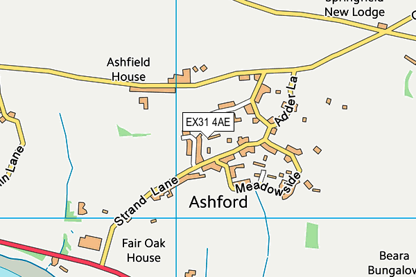 EX31 4AE map - OS VectorMap District (Ordnance Survey) EX31 4AE map - OS VectorMap District (Ordnance Survey)