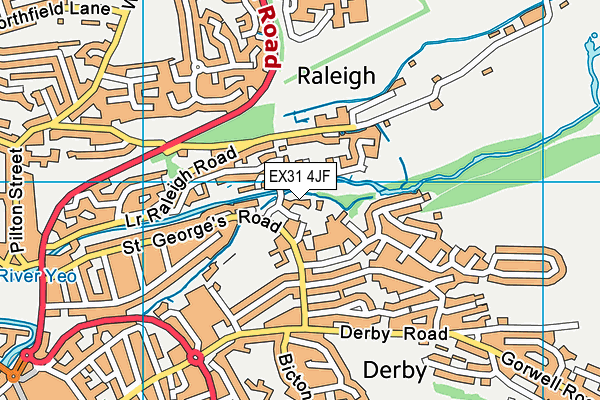 EX31 4JF map - OS VectorMap District (Ordnance Survey) EX31 4JF map - OS VectorMap District (Ordnance Survey)