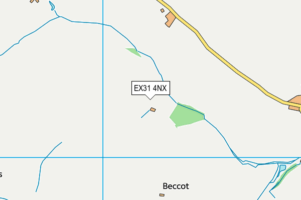 EX31 4NX map - OS VectorMap District (Ordnance Survey) EX31 4NX map - OS VectorMap District (Ordnance Survey)