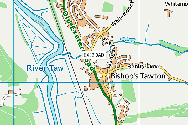 EX32 0AD map - OS VectorMap District (Ordnance Survey)