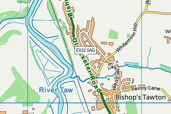 EX32 0AG map - OS VectorMap District (Ordnance Survey) EX32 0AG map - OS VectorMap District (Ordnance Survey)