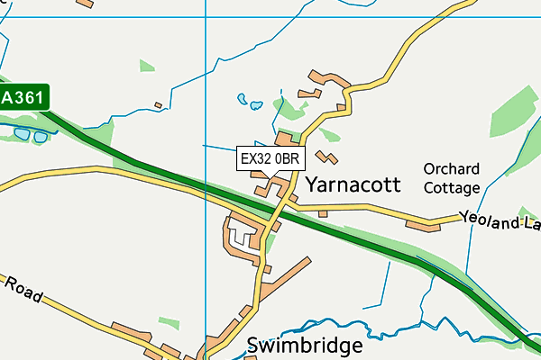 EX32 0BR map - OS VectorMap District (Ordnance Survey) EX32 0BR map - OS VectorMap District (Ordnance Survey)