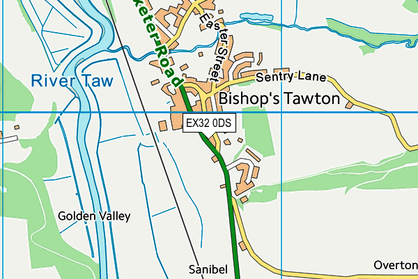 EX32 0DS map - OS VectorMap District (Ordnance Survey) EX32 0DS map - OS VectorMap District (Ordnance Survey)